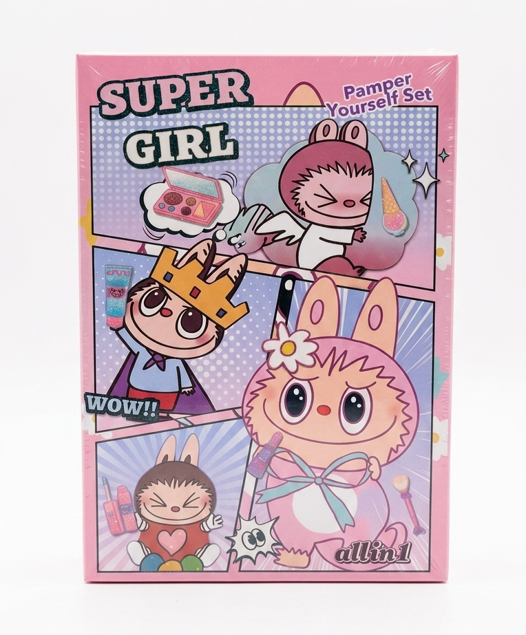 ست لوازم آرایشی اسباببازی دخترانه طرح لبوبو (مدل Super Girl All in 1)