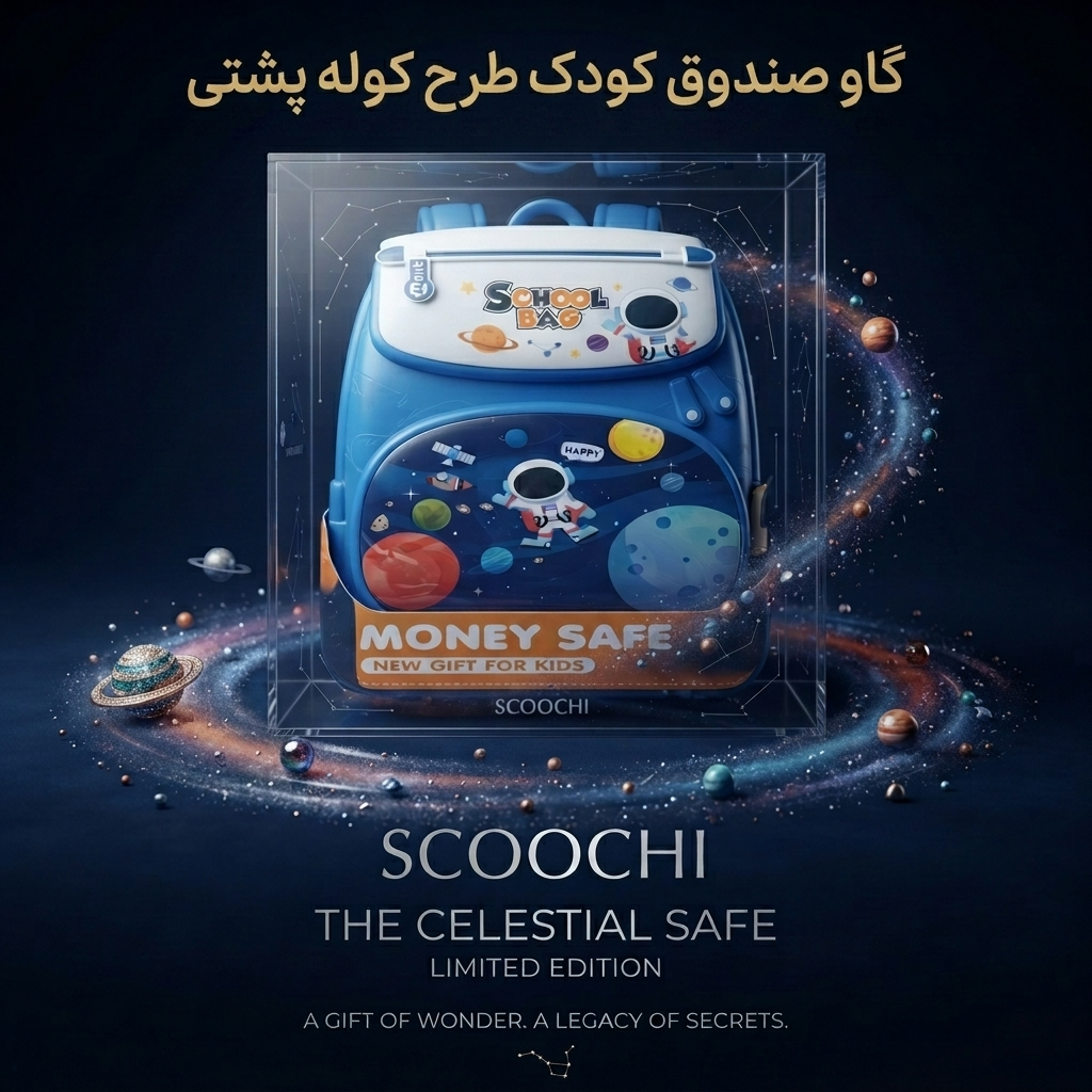 قلک گاوصندوقی طرح کوله پشتی فضانورد مدل Money Safe