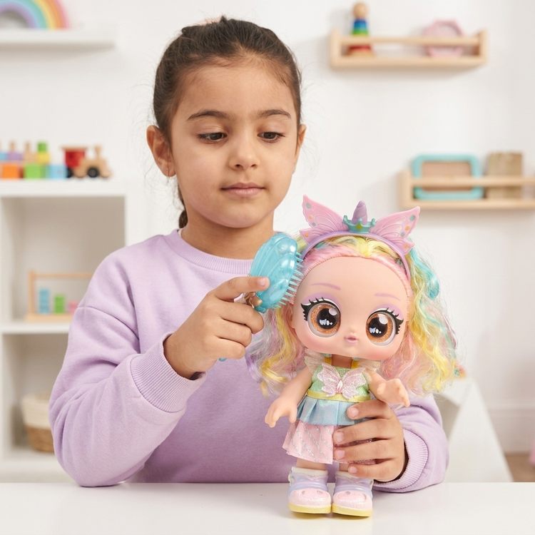 عروسک چشم درشت موزیکال طرح Desserts Girl (مدل تکشاخ و صدف)