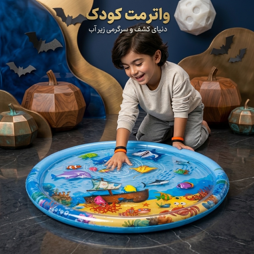 واتر مت کودک طرح دنیای زیر آب (تشک بازی بادی و آبی)