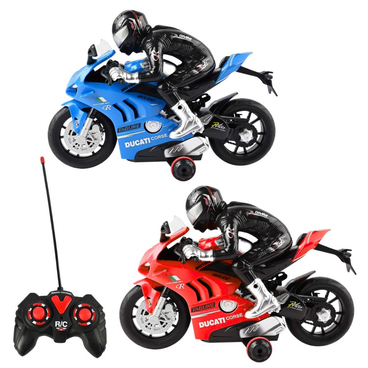 موتور اسباببازی کنترلی شارژی طرح دوکاتی (Ducati) مقیاس 1:20 مدل 565-R6 با چرخش ۳۶۰ درجه، افکت نور و صدا