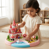 ست اسباببازی قصر رویایی و دهکده خرگوش عینکدار یابو (Yaboo Velona Play) به همراه فیگور، قوی شناور و آلاچیق