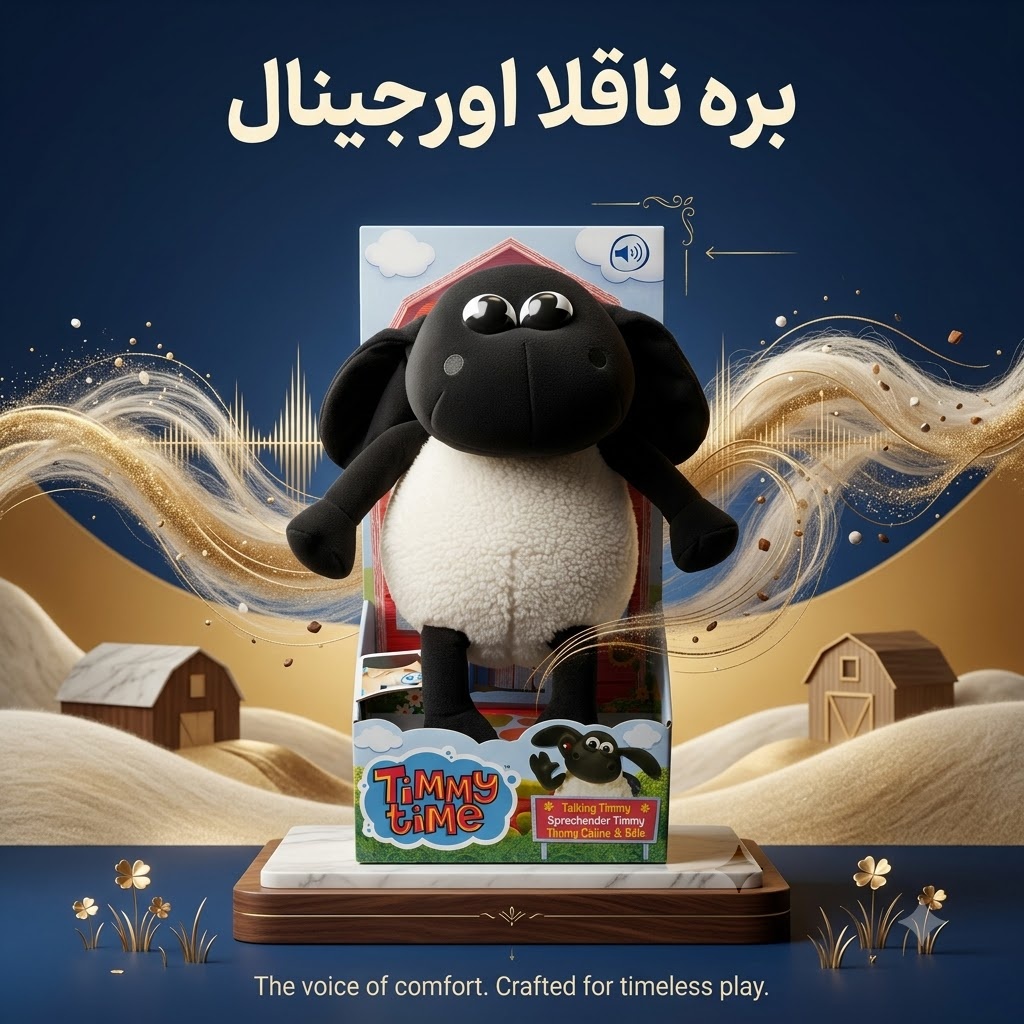 عروسک پولیشی بره ناقلا اورجینال سخنگو و صدا دار سری Timmy Time (تیمی تایم)