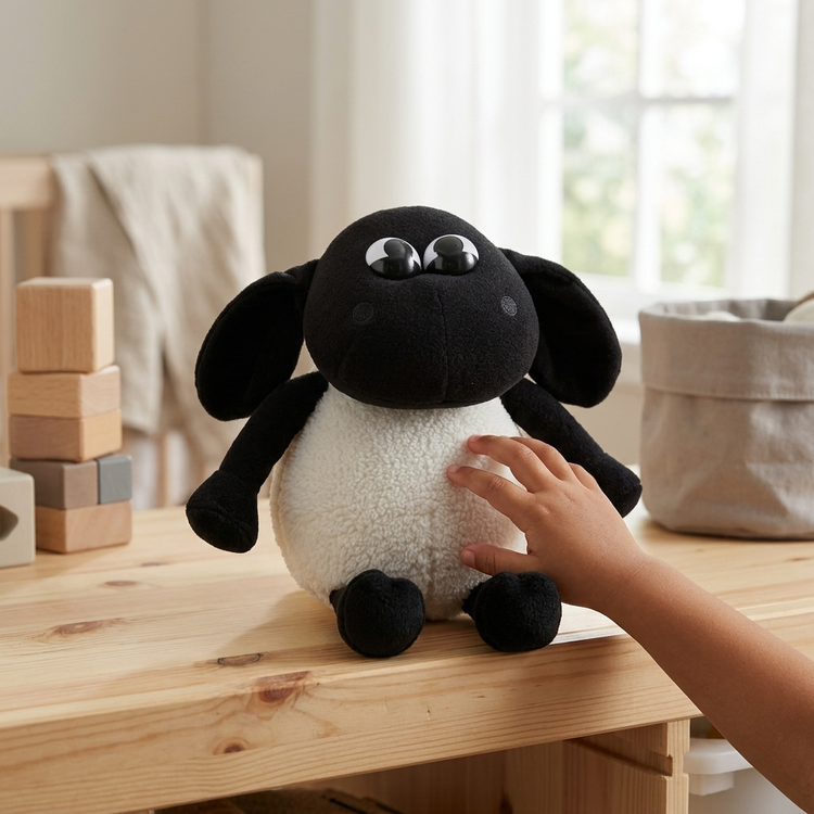 عروسک پولیشی بره ناقلا اورجینال سخنگو و صدا دار سری Timmy Time (تیمی تایم)