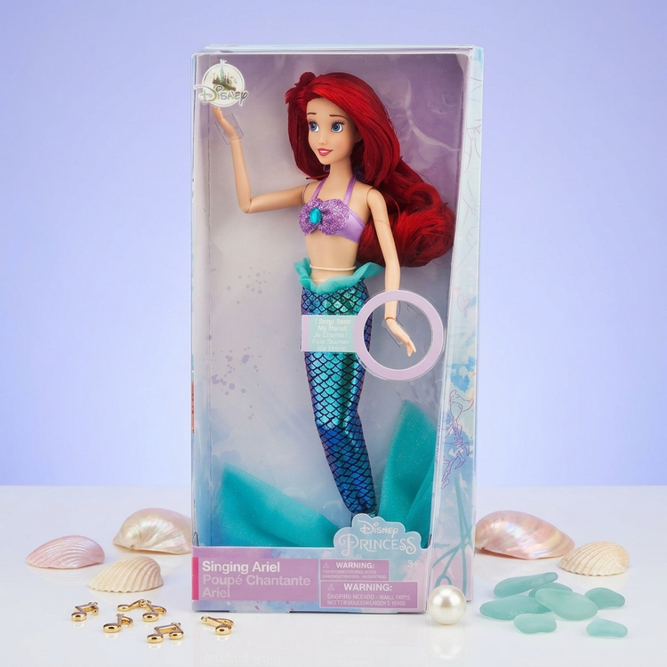 عروسک موزیکال دیزنی پرنسس مدل آریل پری دریایی (اورجینال دیزنی) – Disney Singing Ariel Doll