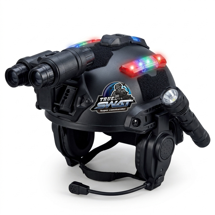 کلاه جنگی و تاکتیکال پلیس نوپو True SWAT مدل Super Commander 1261-3 (چراغدار و صدا دار)