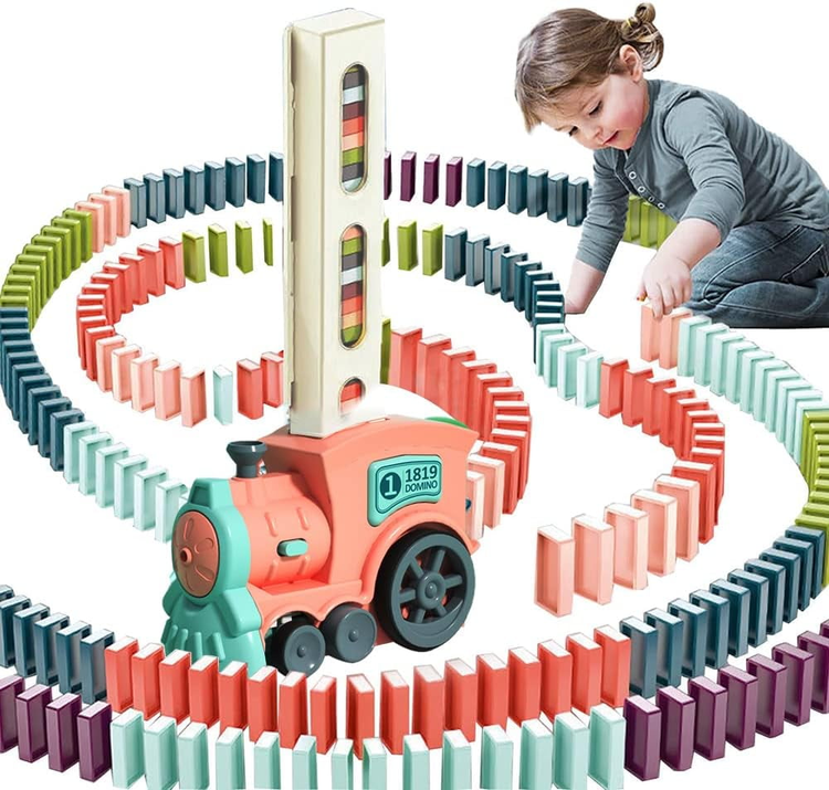 قطار دومینو چین اتوماتیک موزیکال و چراغدار مدل Domino Train