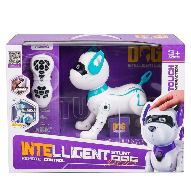 سگ رباتیک هوشمند کنترلی مدل Intelligent Stunt Dog کد K16 (دارای سنسور لمسی، رقص و برنامهریزی حرکتی)