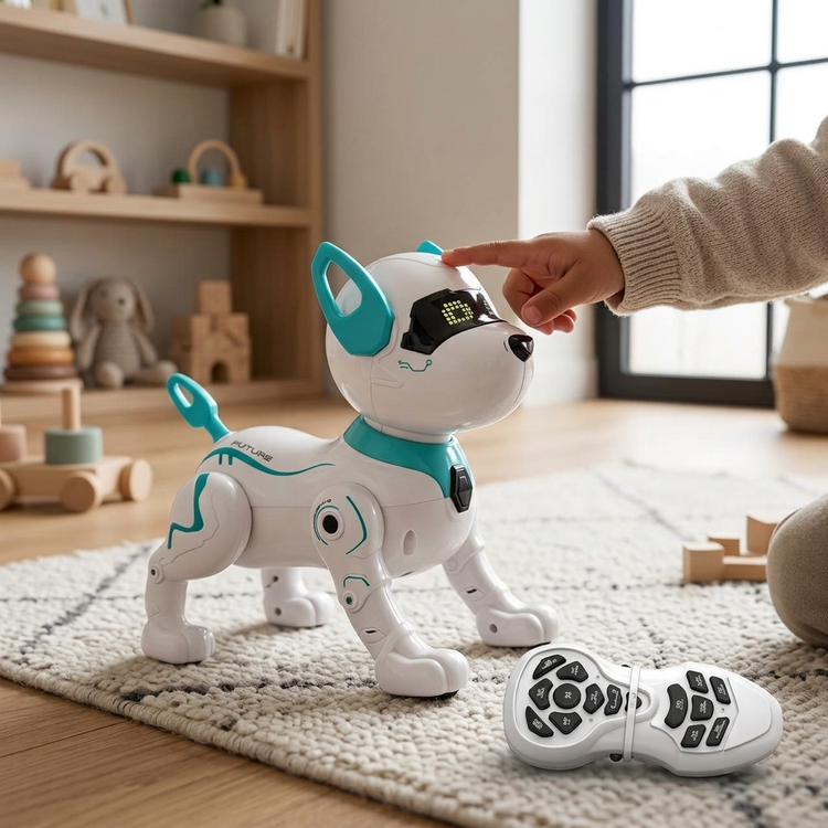 سگ رباتیک هوشمند کنترلی مدل Intelligent Stunt Dog کد K16 (دارای سنسور لمسی، رقص و برنامهریزی حرکتی)