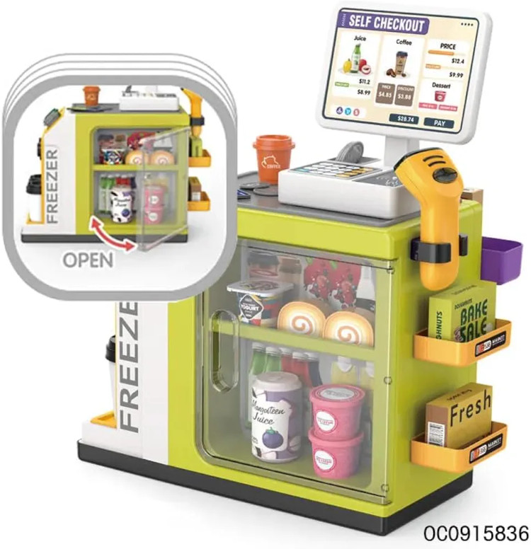 ست اسباب بازی سوپرمارکت و صندوق فروشگاهی مدل Supermarket کد OC0915836