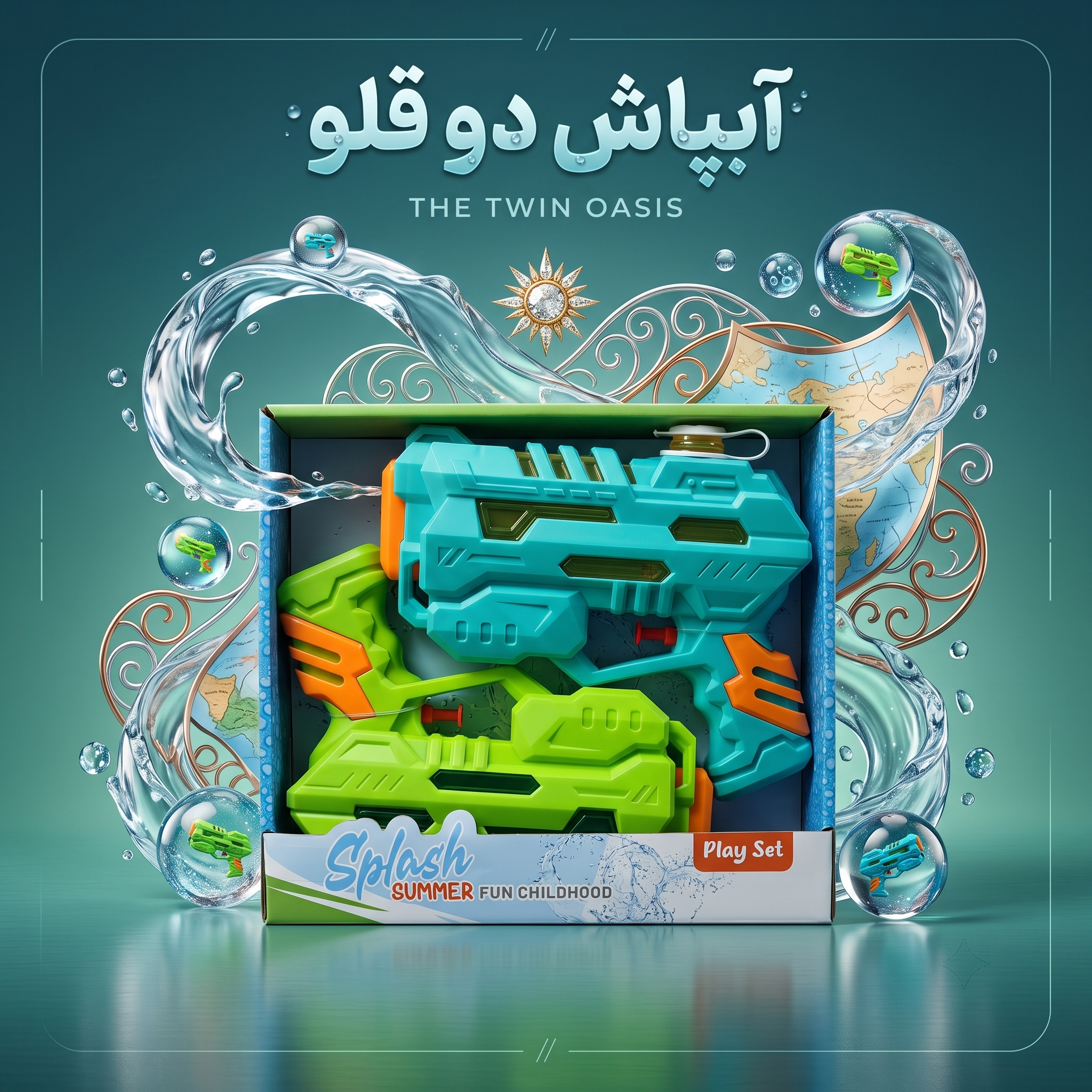 ست دو عددی تفنگ آبپاش